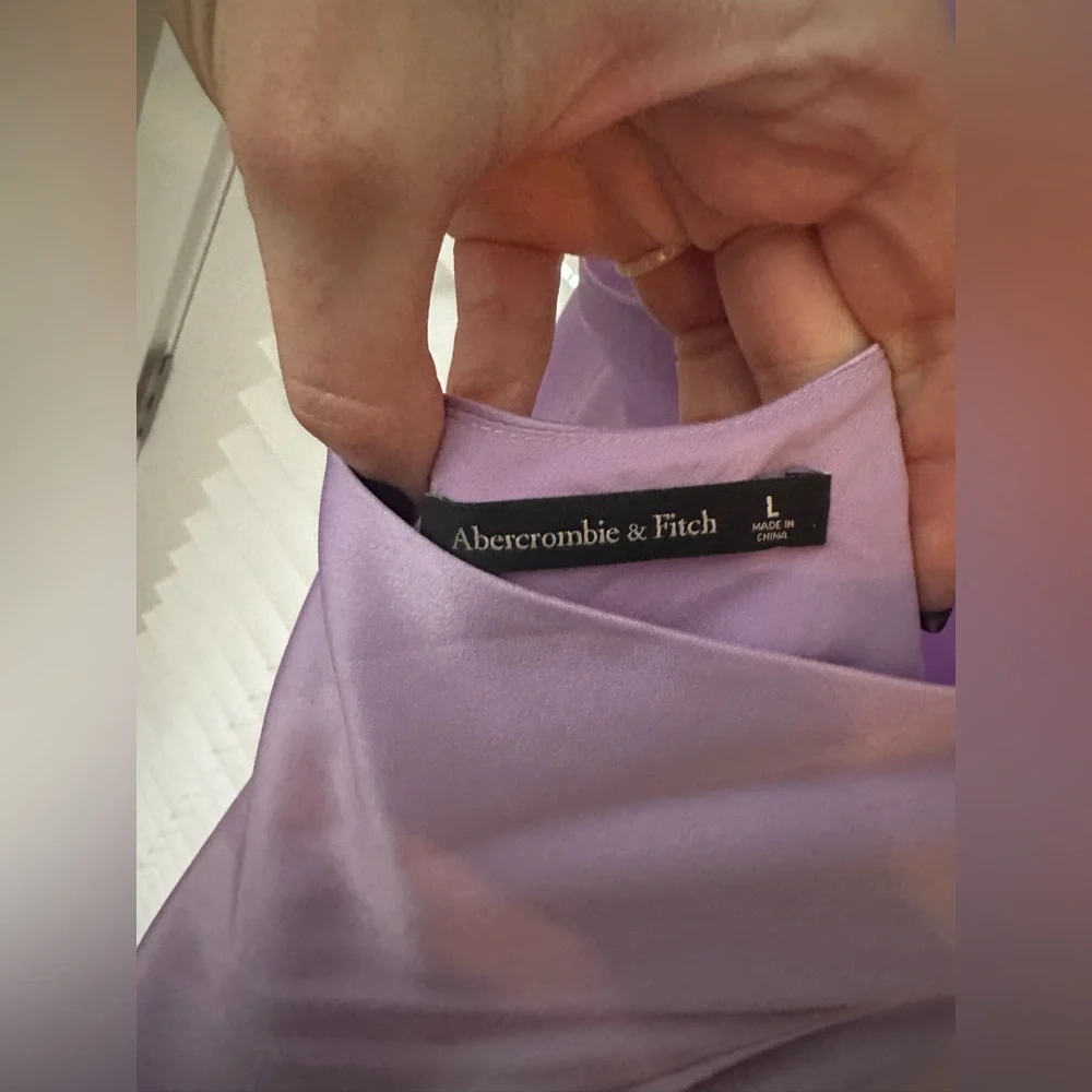 Abercrombie & Fitch Lavender Satin Dress - Picture 5 of 6